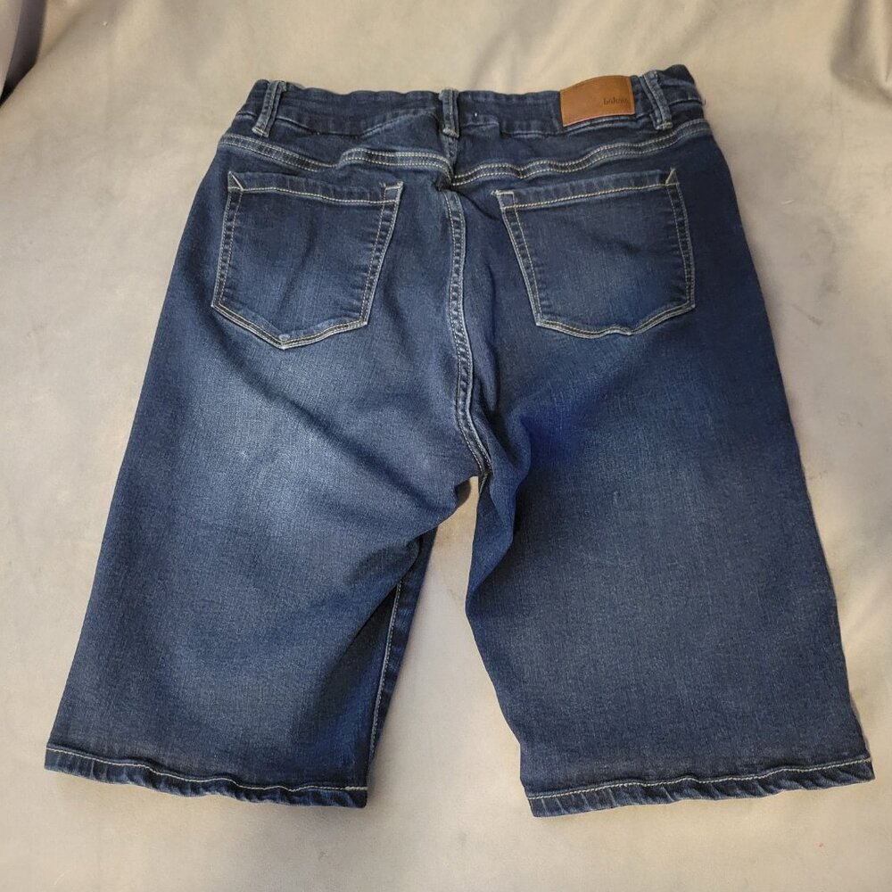 Bohme Bermuda Denim Shorts Blue Button Fly 5-Pocket Design Womens Size 31 - Picture 2 of 8
